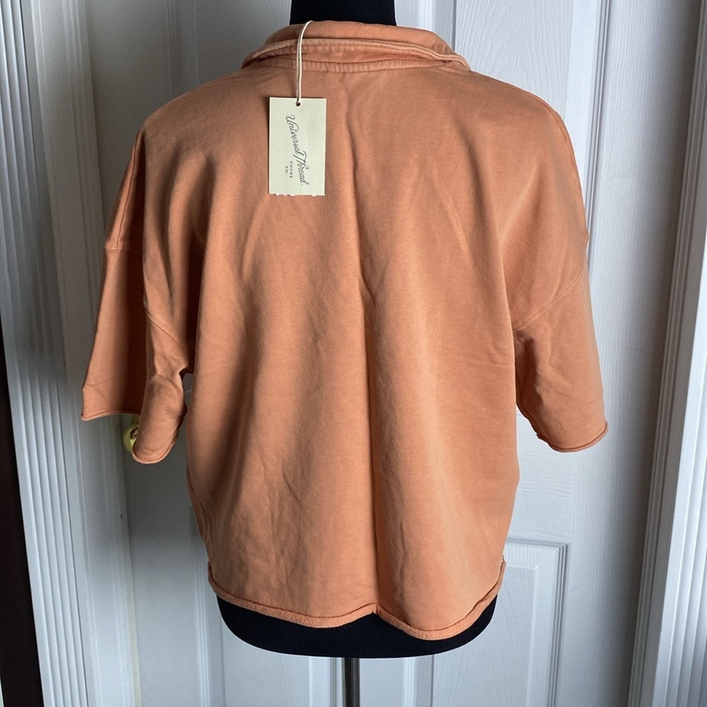 Universal Thread Cropped Orange Short Sleeve Swea… - image 6